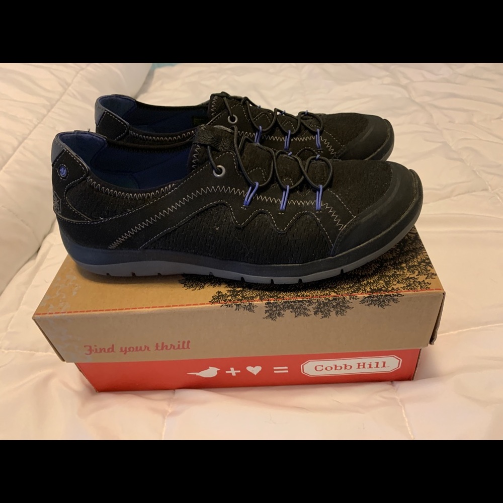 Cobb Hill Rockport Fitstride Black Suede size 7.5